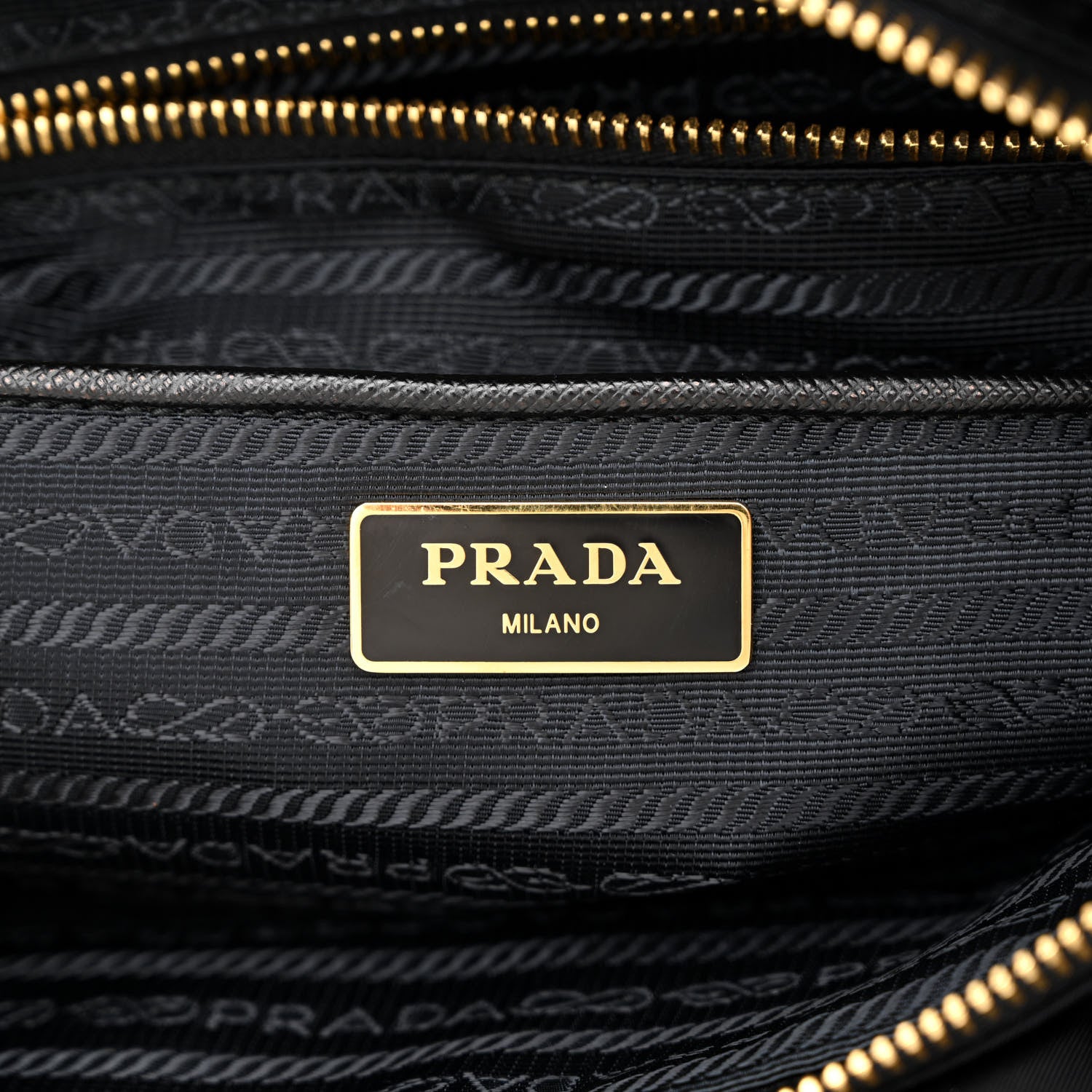 Prada Tessuto Nylon Saffiano Shopping Tote Black 6 of 10