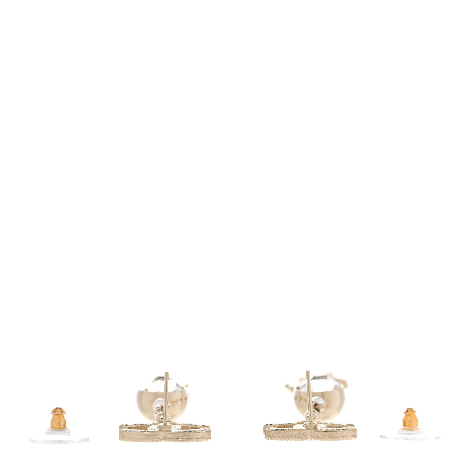 Chanel Crystal Pearl CC Charms Drop Earrings Gold 3 of 5