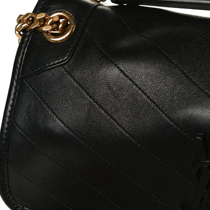 Saint Laurent Lambskin Matelasse Monogram Medium Niki Chain Satchel Black 25 of 33