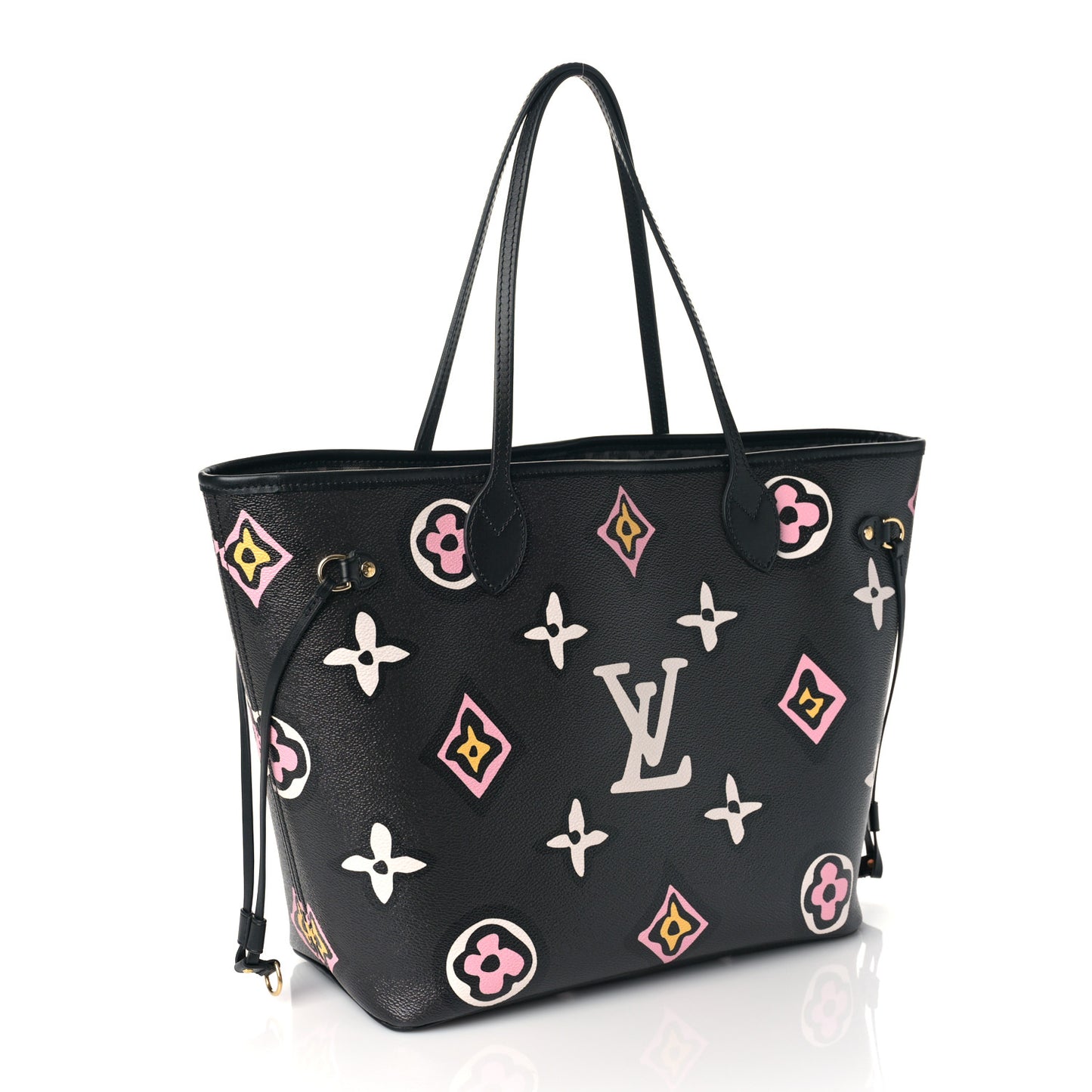 Monogram Giant Wild At Heart Neverfull MM Black