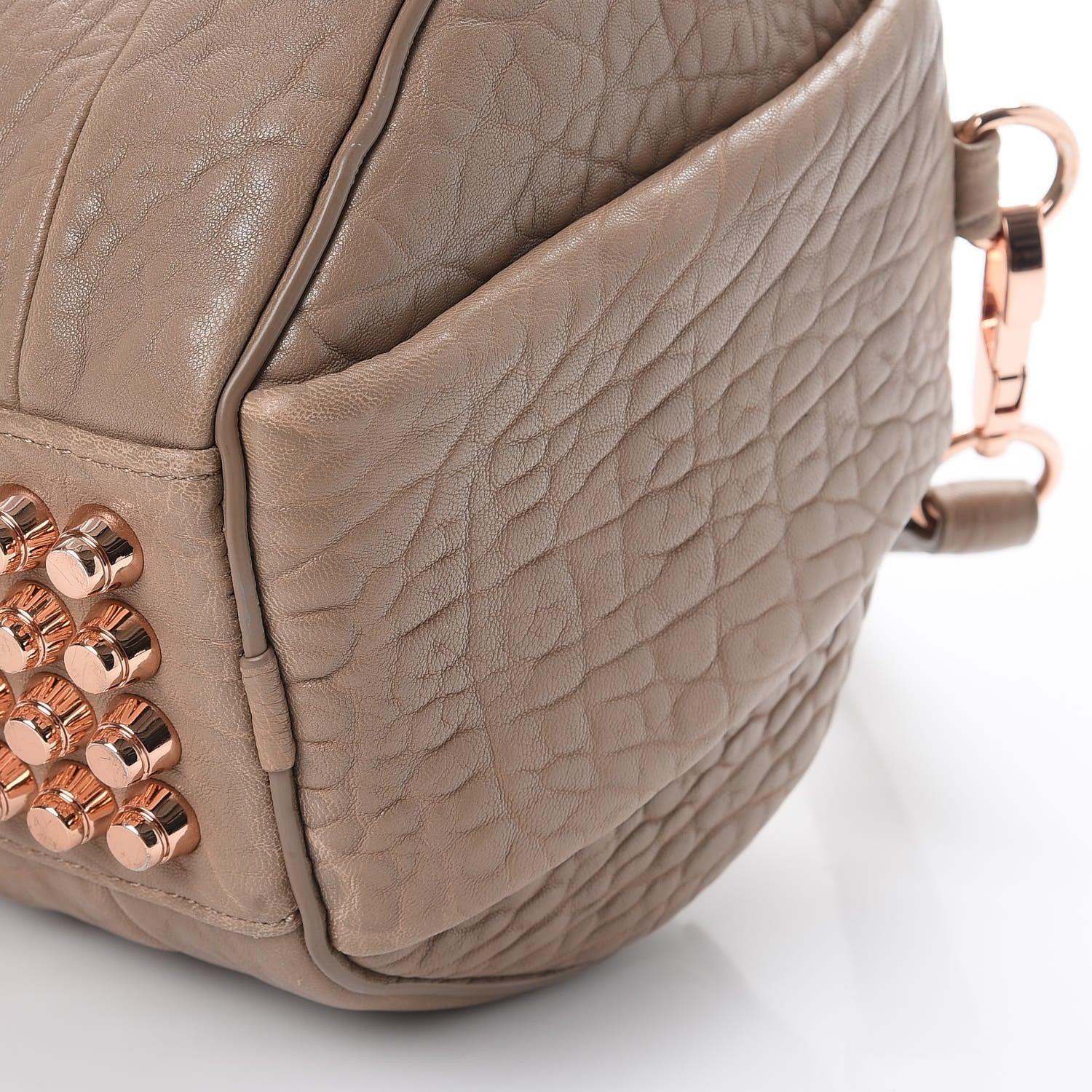 Alexander Wang Pebbled Lambskin Rockie Latte Rose Gold Hardware 16 of 16