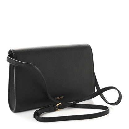Versace Grained Calfskin La Medusa Crossbody Bag Black 3 of 9