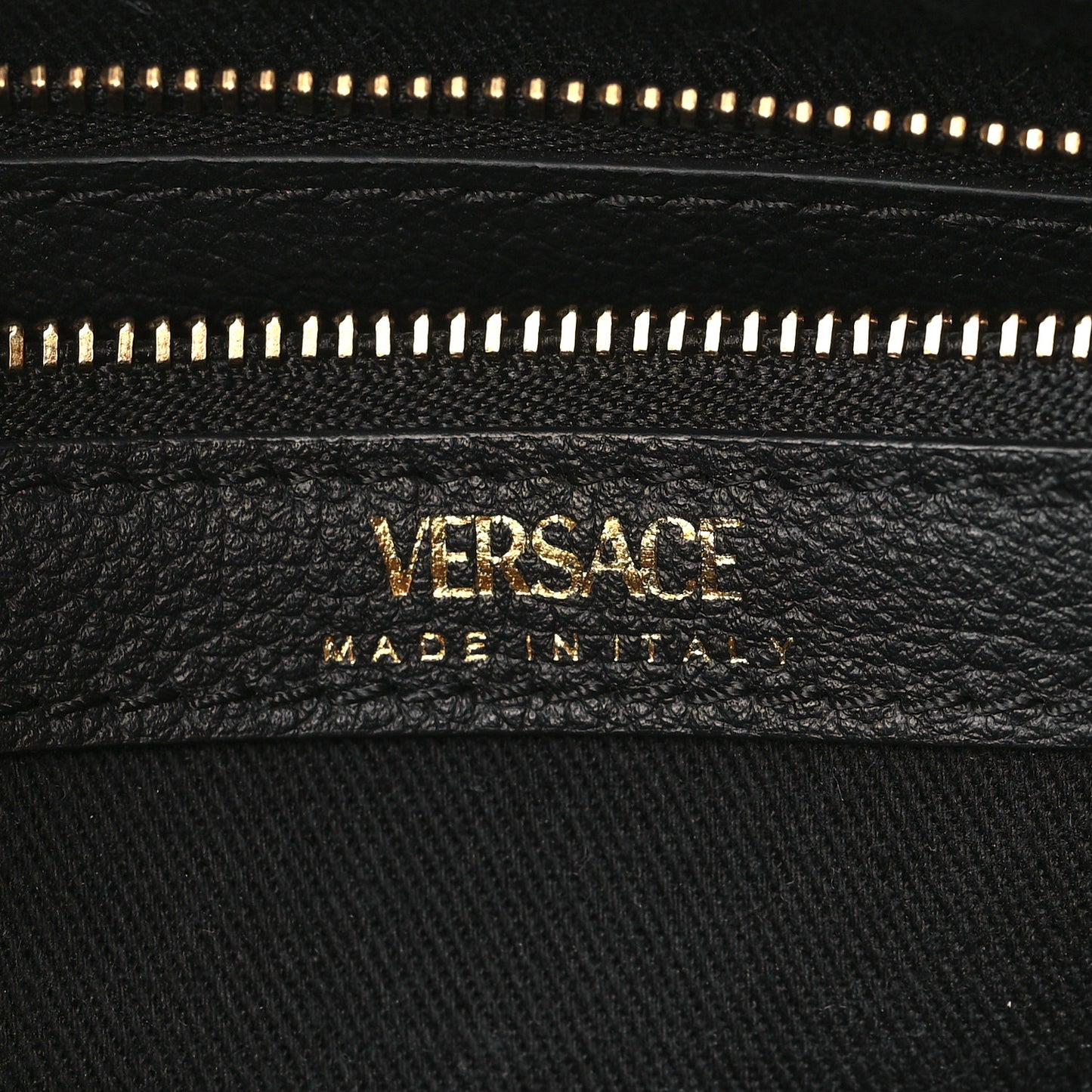 Grained Calfskin Small La Medusa Tote Bag Black