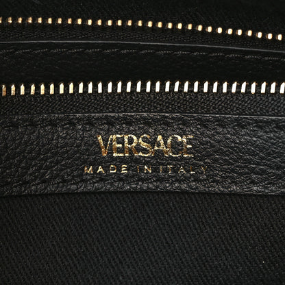 Versace Grained Calfskin Small La Medusa Tote Bag Black 6 of 8