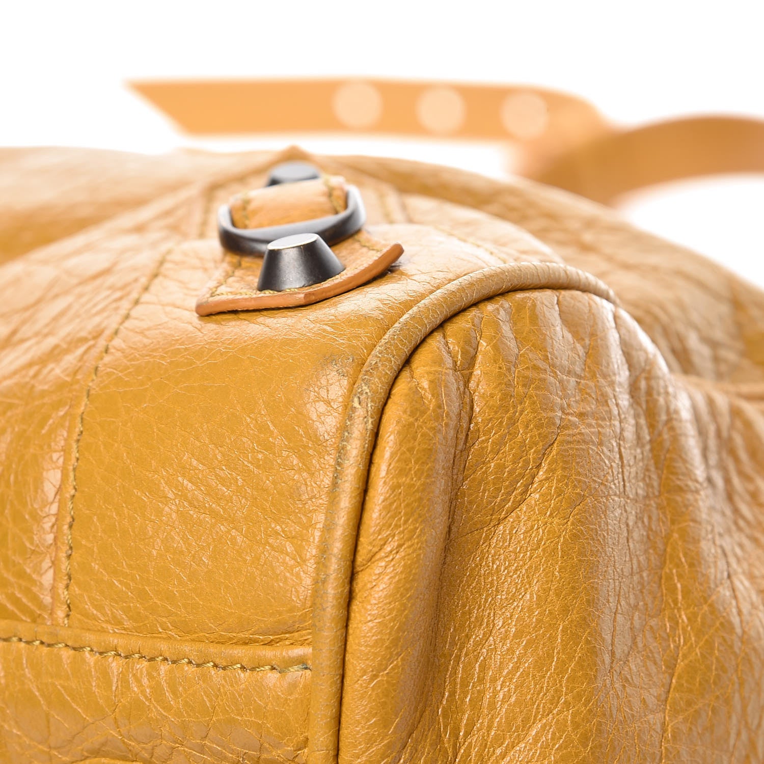 Balenciaga Agneau Classic Hardware Velo Jaune Moutarde 12 of 14