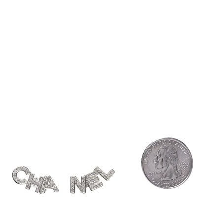 Chanel Crystal Pearl Signature Stud Earrings Gold 2 of 4