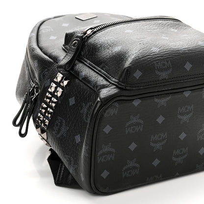 MCM Visetos Small Side Stud Stark Backpack Black 9 of 11