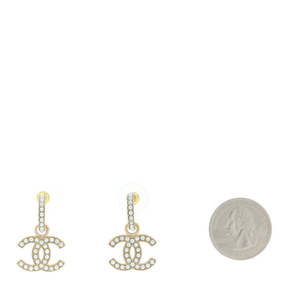 Chanel Pearl CC Hoop Drop Earring Gold 2 of 5