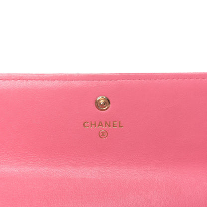 Chanel Lambskin Quilted Boy Flap Wallet Pink 5 of 12
