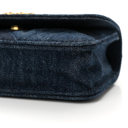 Chanel Denim Quilted Chanel 19 Flap Phone Holder With Chain Blue 10 of 11