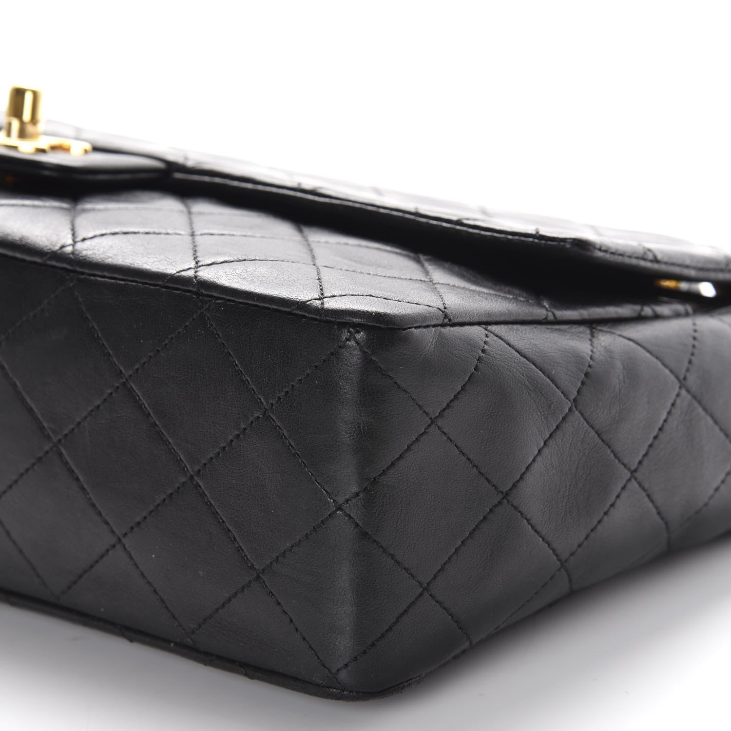 Chanel Lambskin Quilted Medium Single Flap Black 9 of 12