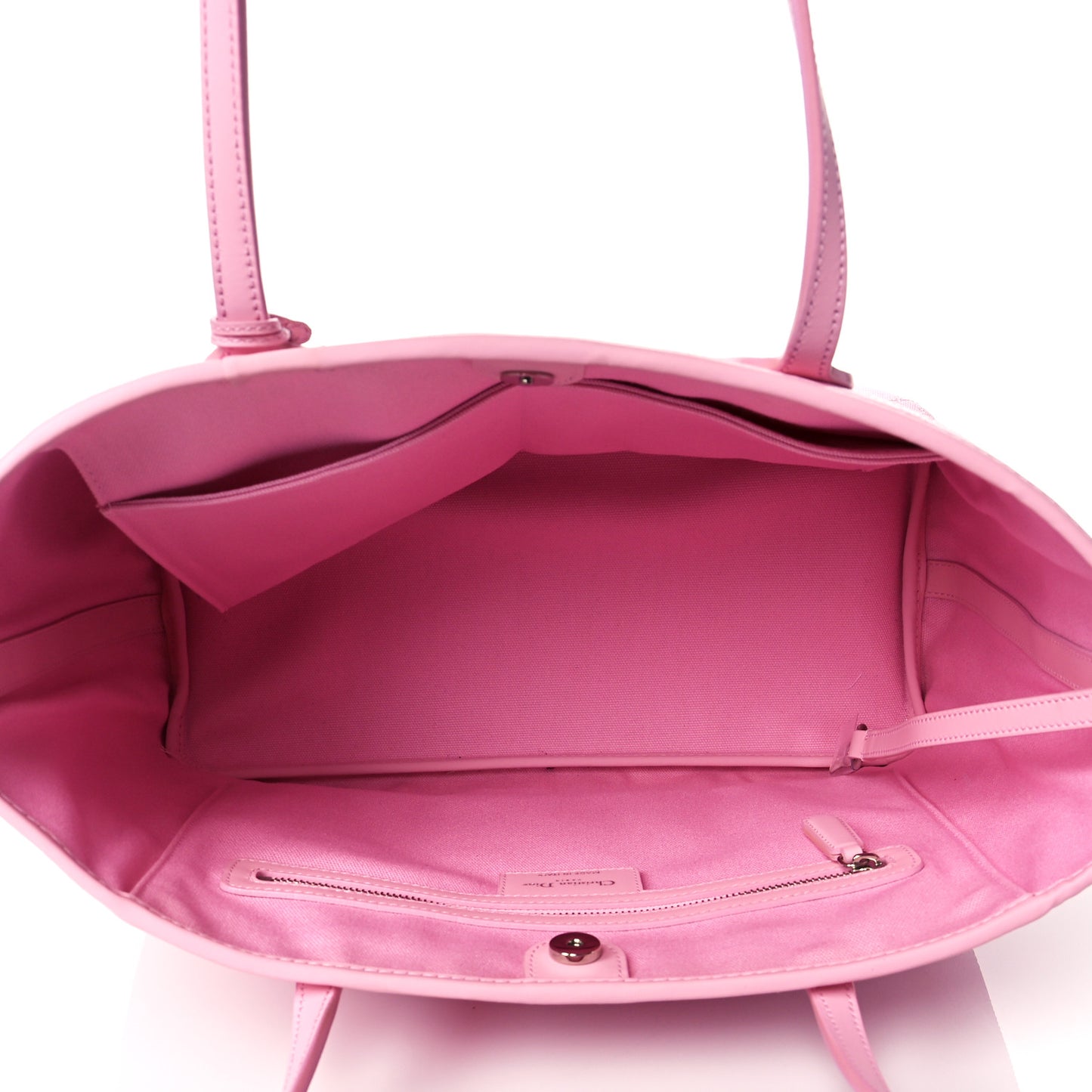 Coated Canvas Cannage Panarea Shopping Tote Pink
