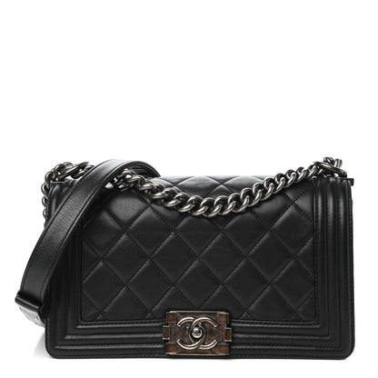 Chanel Calfskin Quilted Medium Boy Flap Black 1 of 10