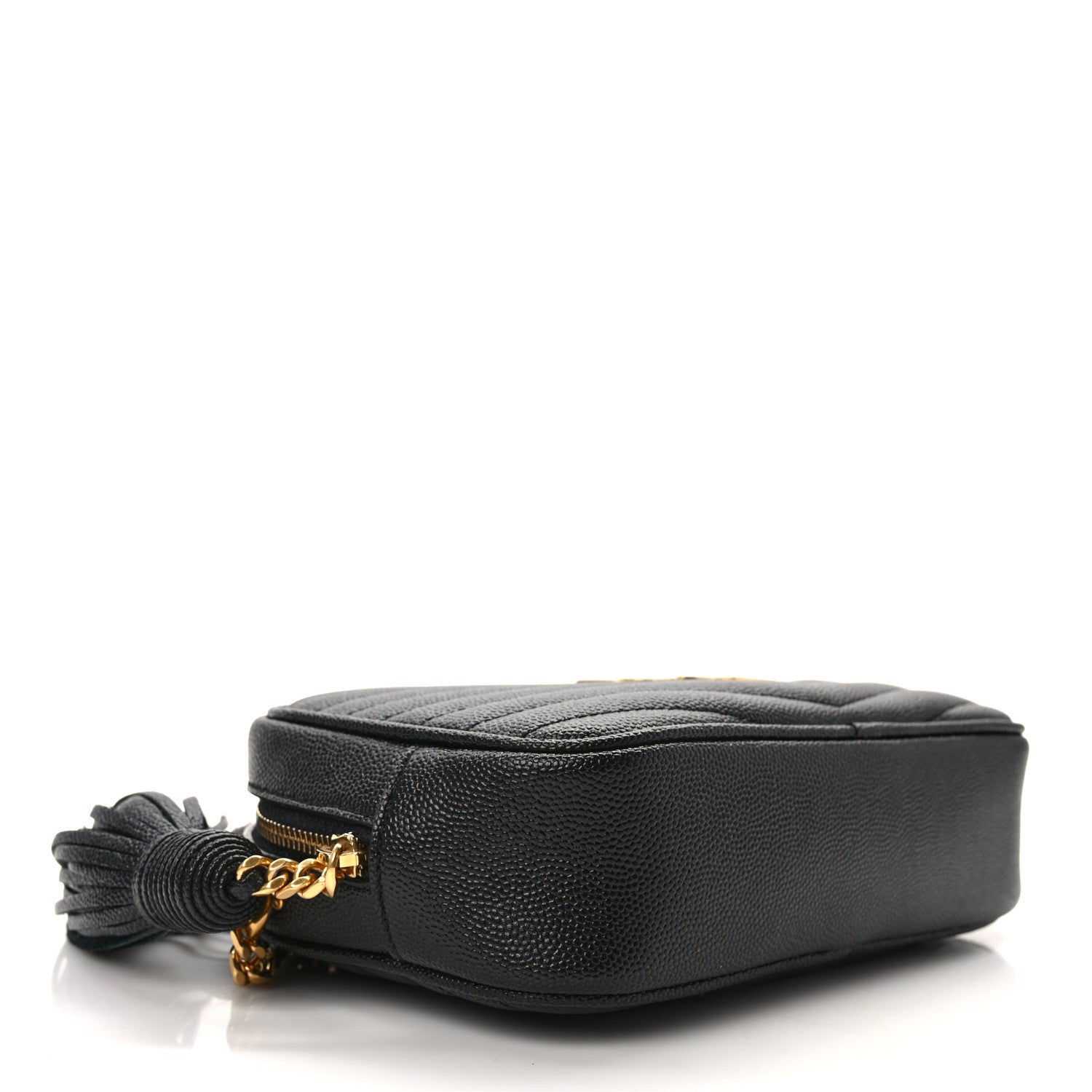 Saint Laurent Grain De Poudre Matelasse Monogram Mini Lou Camera Bag Black 4 of 12