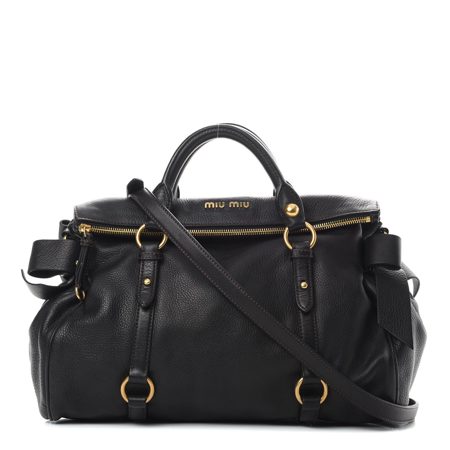 Vitello Medium Bow Bag Black