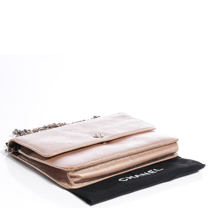 Chanel Metallic Goatskin Wallet On Chain WOC Gold 4 of 9