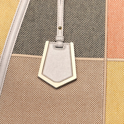 Fendi Canvas Vitello Elite Large 2Jours Tote Latte Multicolor 14 of 22