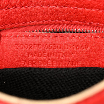 Balenciaga Supple Grained Calfskin Classic Silver Hardware Highlight Mini City Rouge Fraise 8 of 14