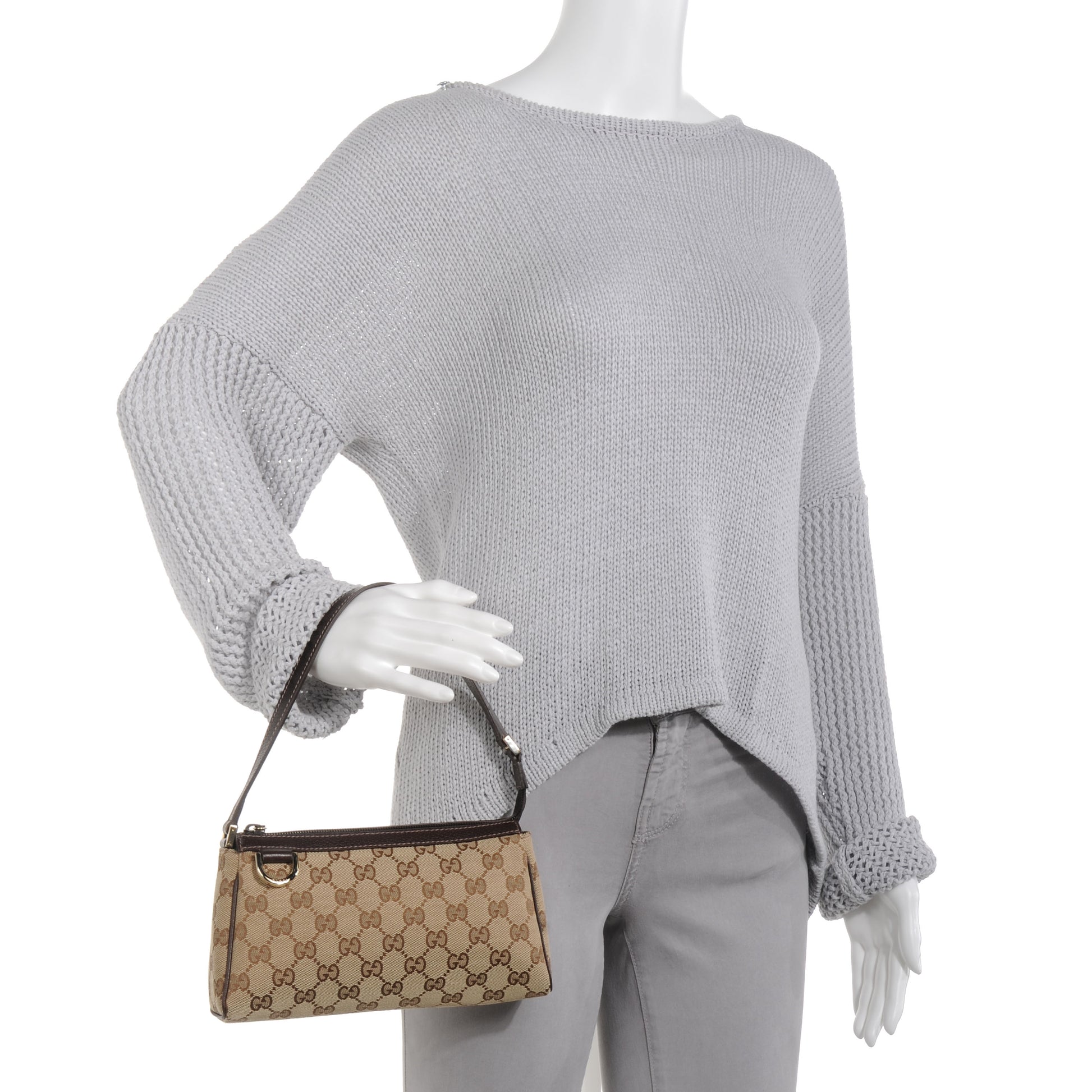 Gucci Monogram D Ring Pochette Brown 2 of 8