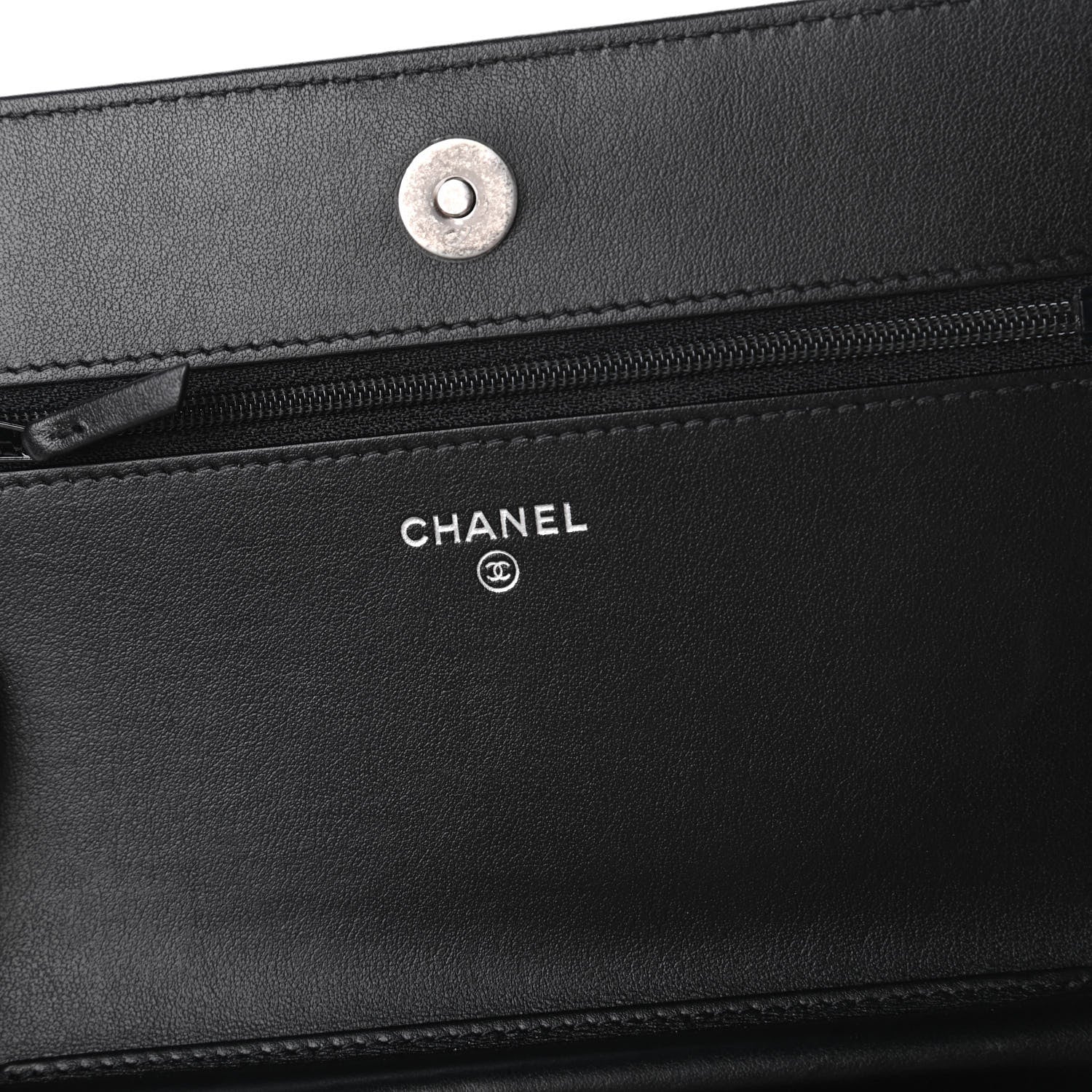 Chanel Caviar Quilted Boy Wallet On Chain WOC Black 8 of 11