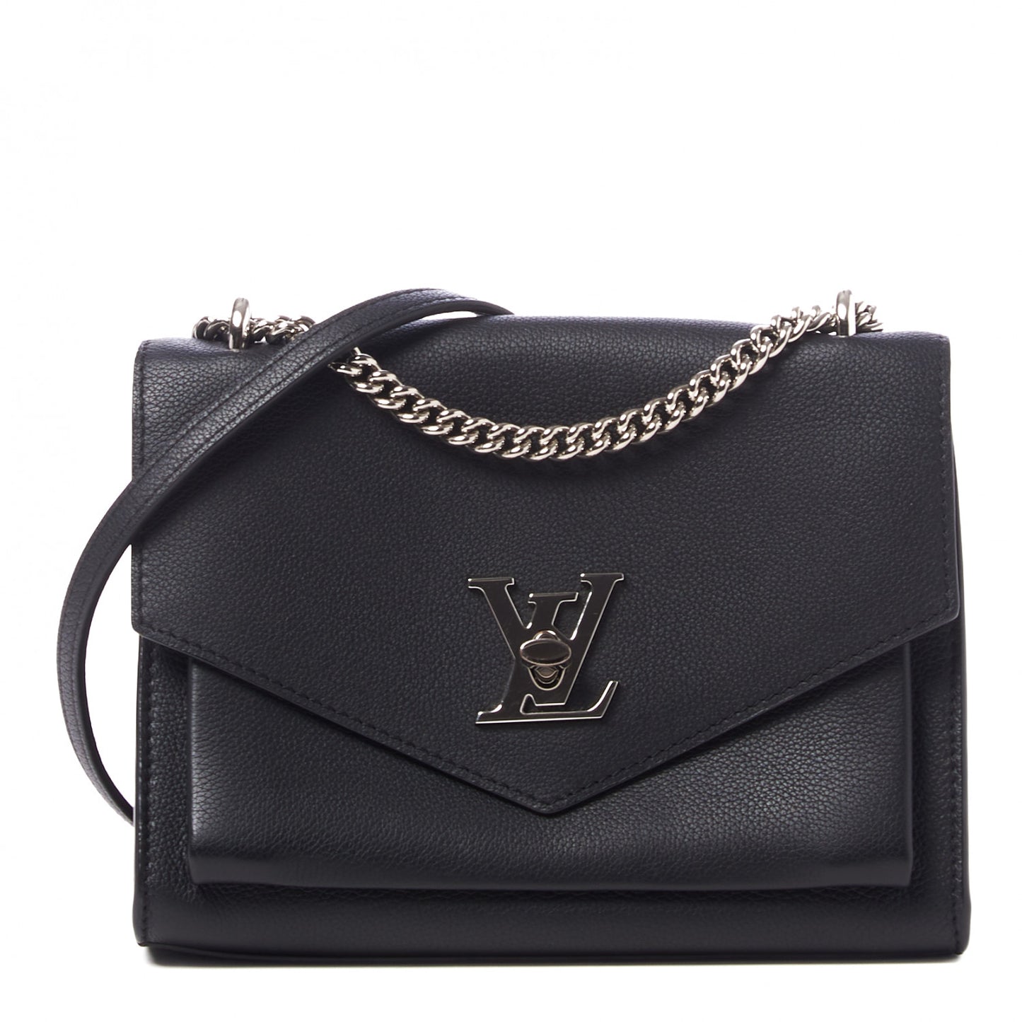 Soft Calfskin My Lockme Chain Bag BB Black