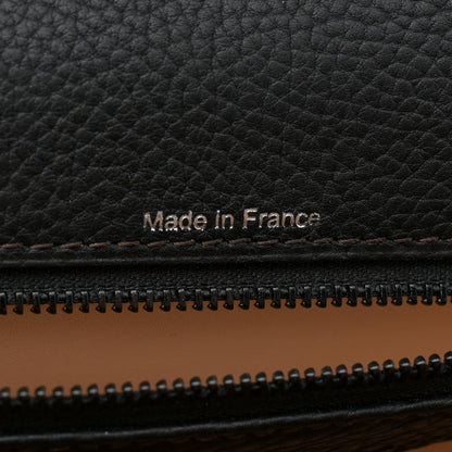 Delvaux Grained Calfskin MM Tribal Stitch Tempete Satchel Ebene Ivory Black 7 of 10