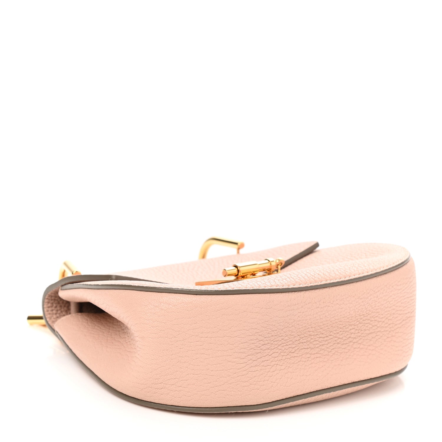 Chloe Grained Lambskin Mini Drew Shoulder Bag Cement Pink 4 of 11