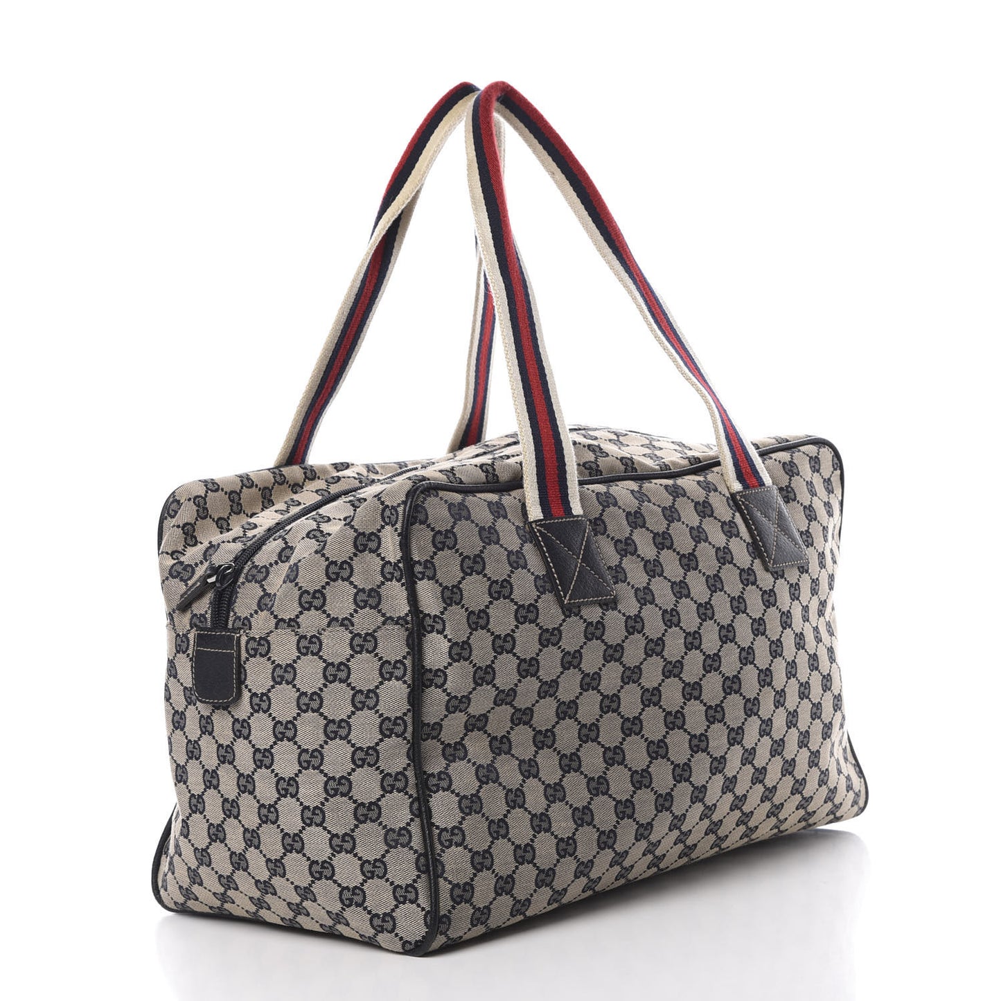 GG Monogram Web Medium Collapsable Carry On Duffle Navy