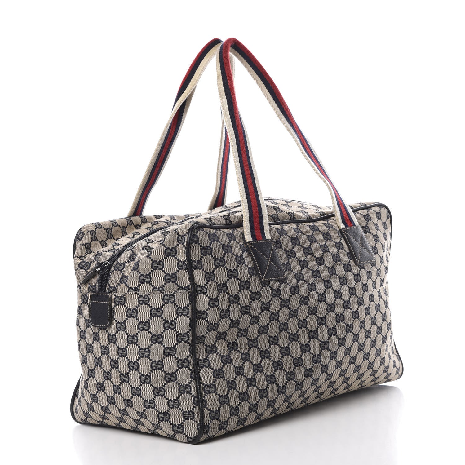 Gucci GG Monogram Web Medium Collapsable Carry On Duffle Navy 3 of 12