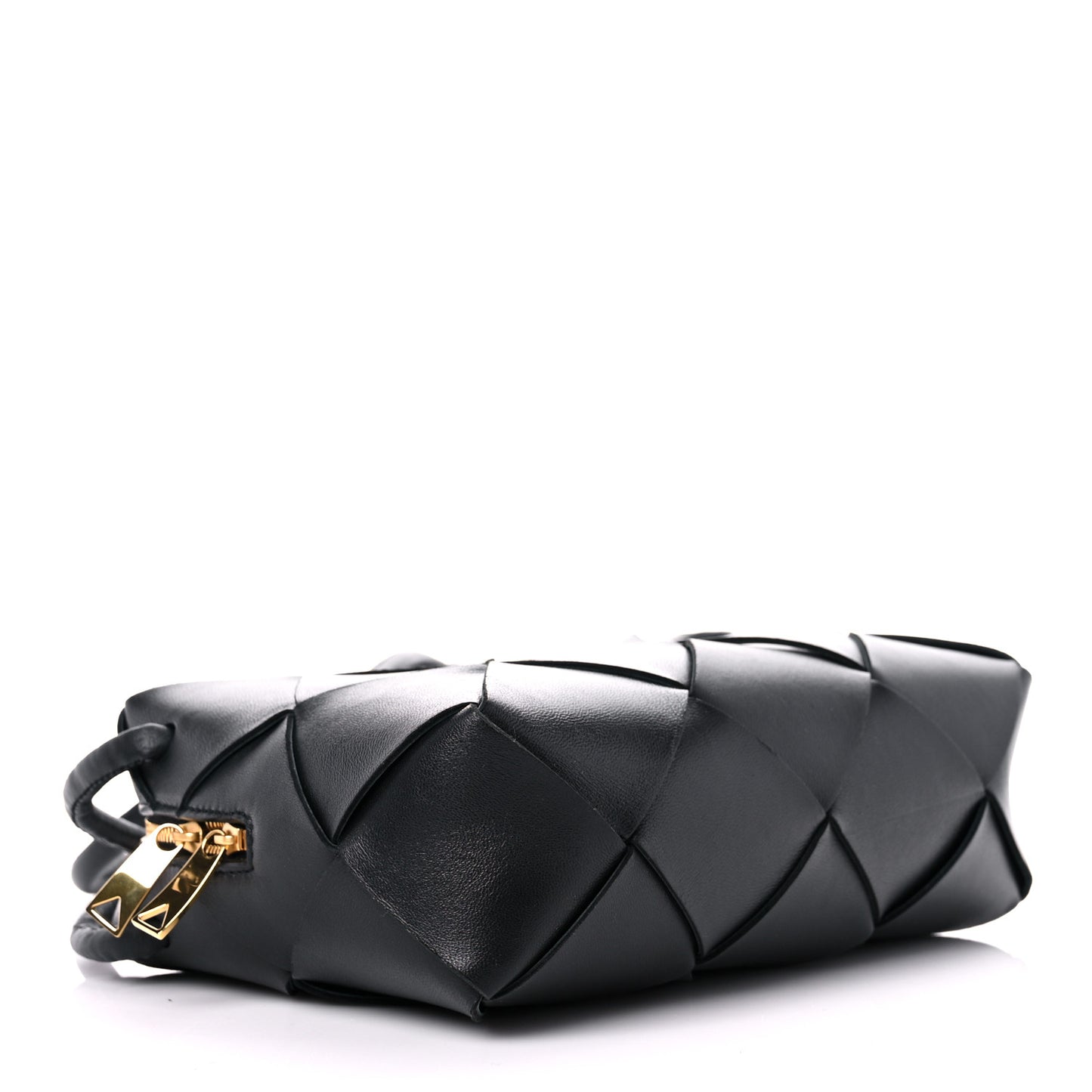 Lambskin Intreccio Small Cassette Camera Bag Black