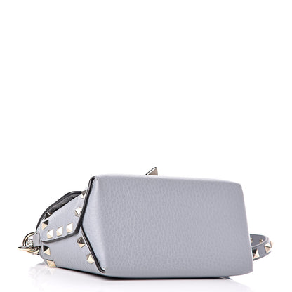 Valentino Garavani Pebbled Calfskin Mini Rockstud Crossbody Bag Light Stone 4 of 10