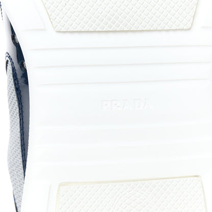 Prada Patent Technical Fabric Mens America's Cup Patchwork Sneakers 11 Royal Argento 7 of 9