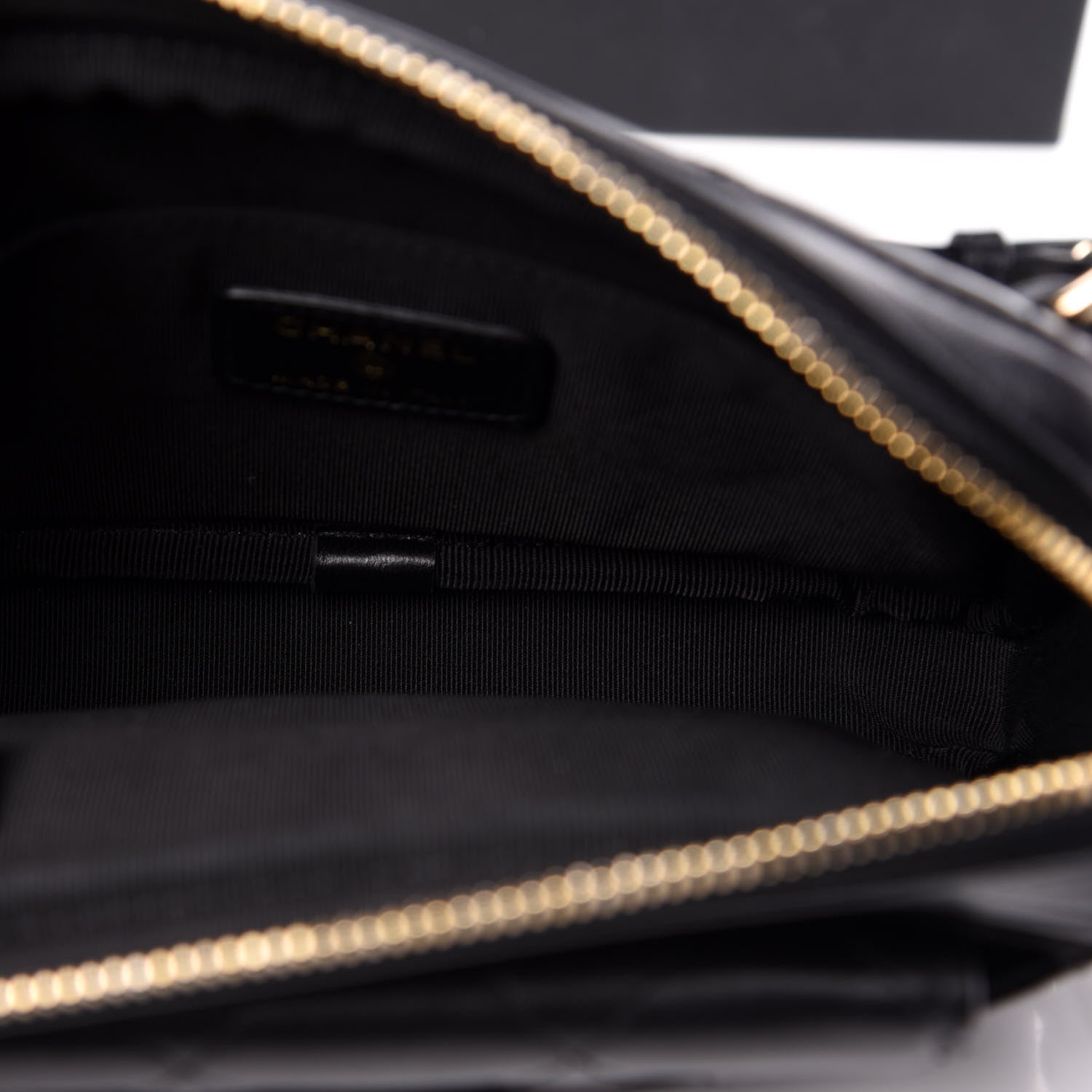 Chanel Lambskin Quilted Waist Bag With Pouch Black 6 of 12