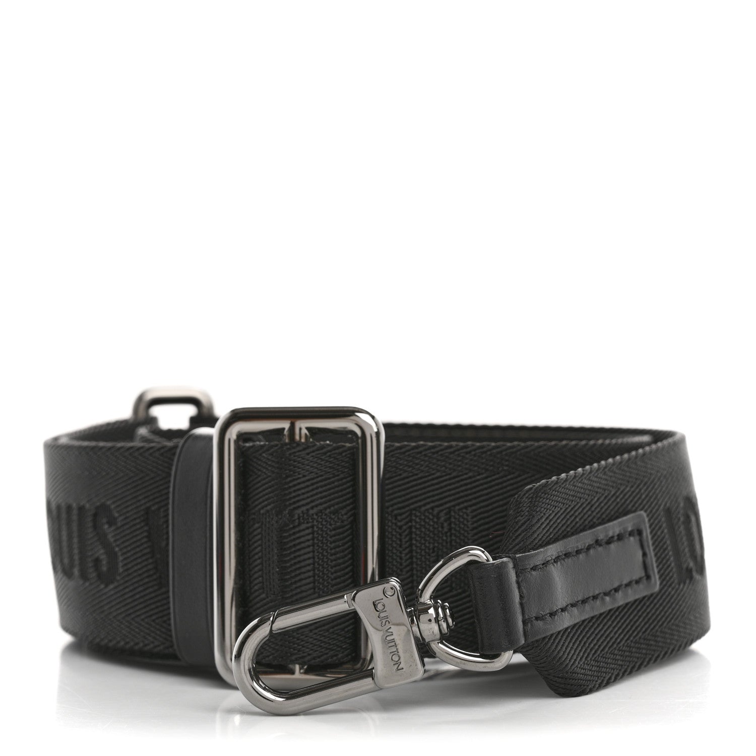 Louis Vuitton Nylon Jacquard Monochrome Sporty Bandouliere Shoulder Strap Black 1 of 4