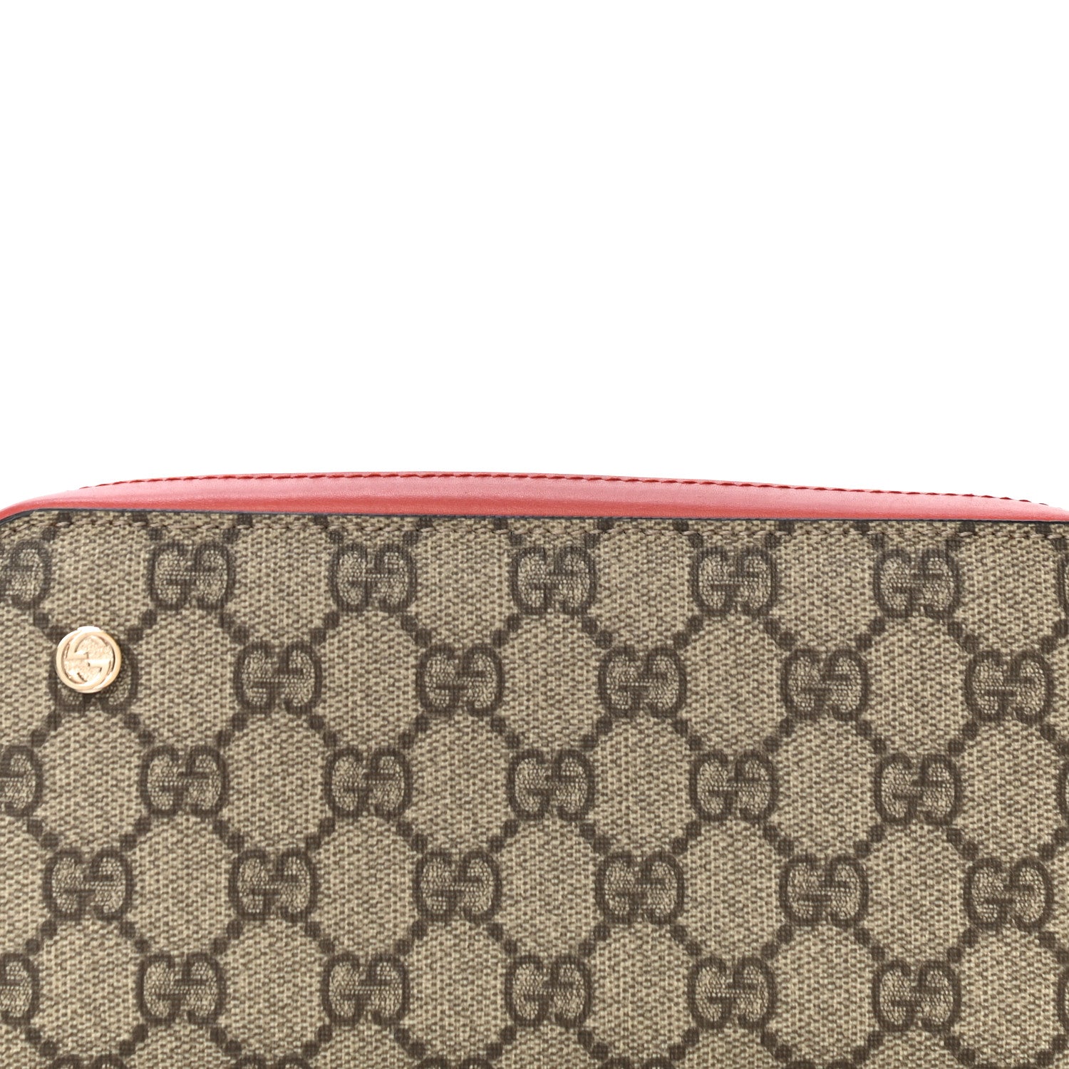 Gucci GG Supreme Monogram Zip Around Wallet Coral 7 of 10