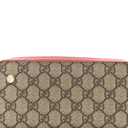 Gucci GG Supreme Monogram Zip Around Wallet Coral 7 of 10