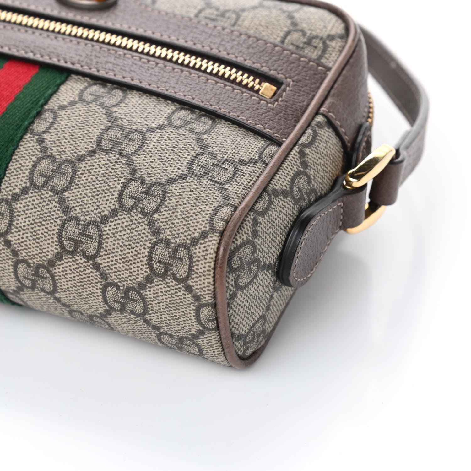 Gucci GG Supreme Monogram Web Mini Ophidia Shoulder Bag Brown 8 of 8
