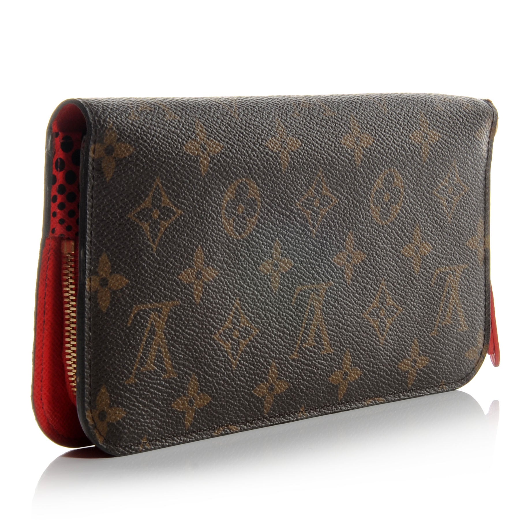Louis Vuitton Monogram Kusama Waves Insolite Wallet Red 3 of 8
