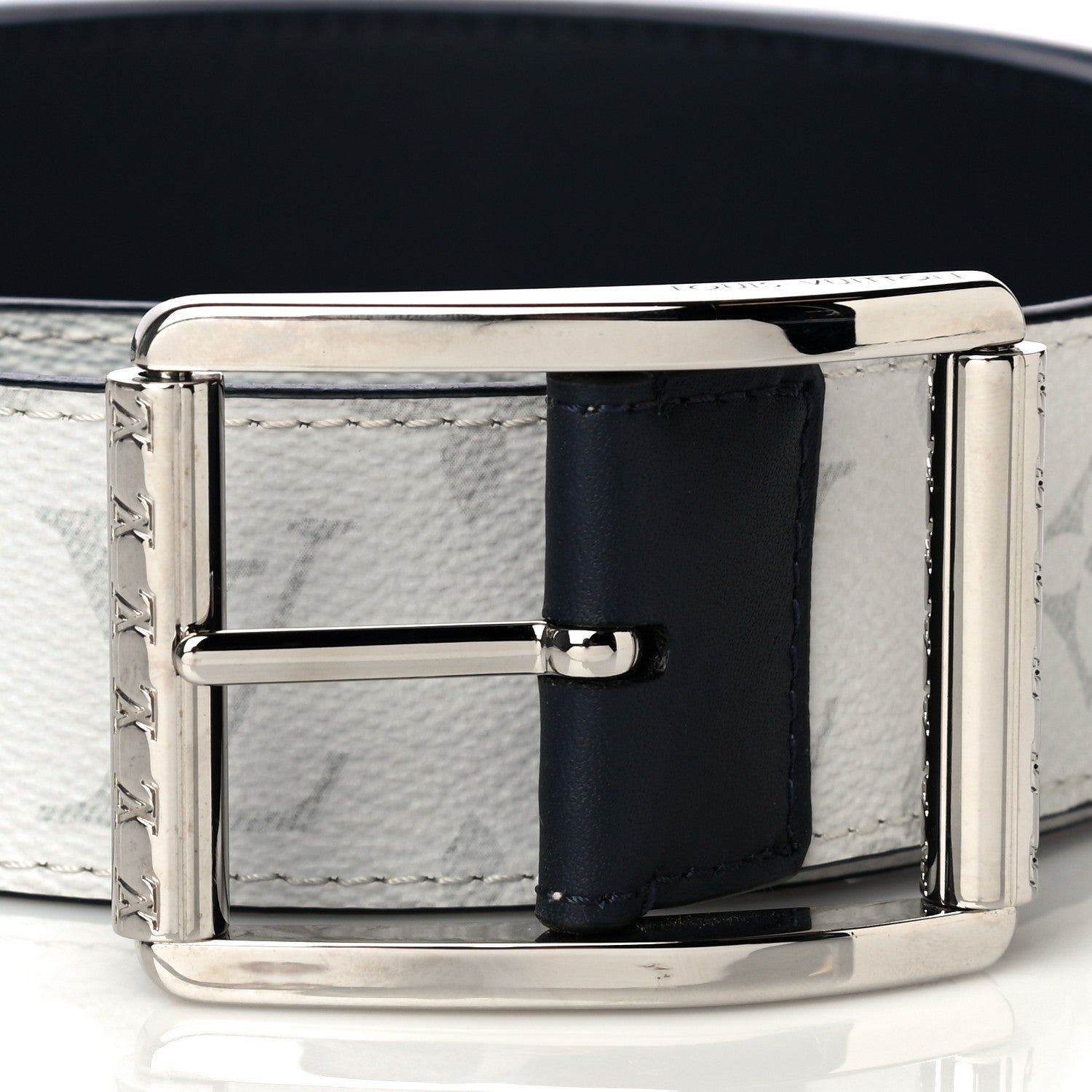 Louis Vuitton Monogram Calfskin Mens Reverso 40mm 90 36 White Navy 3 of 7