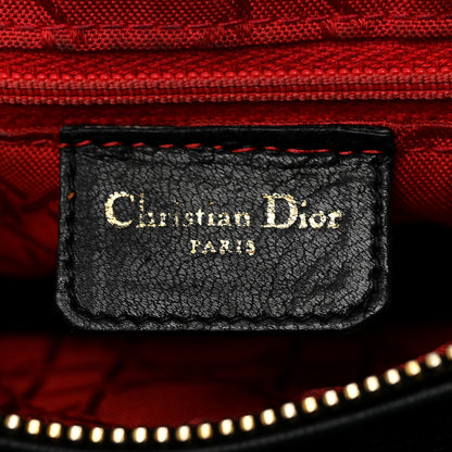 Christian Dior Lambskin Cannage Medium Lady Dior Black 6 of 30