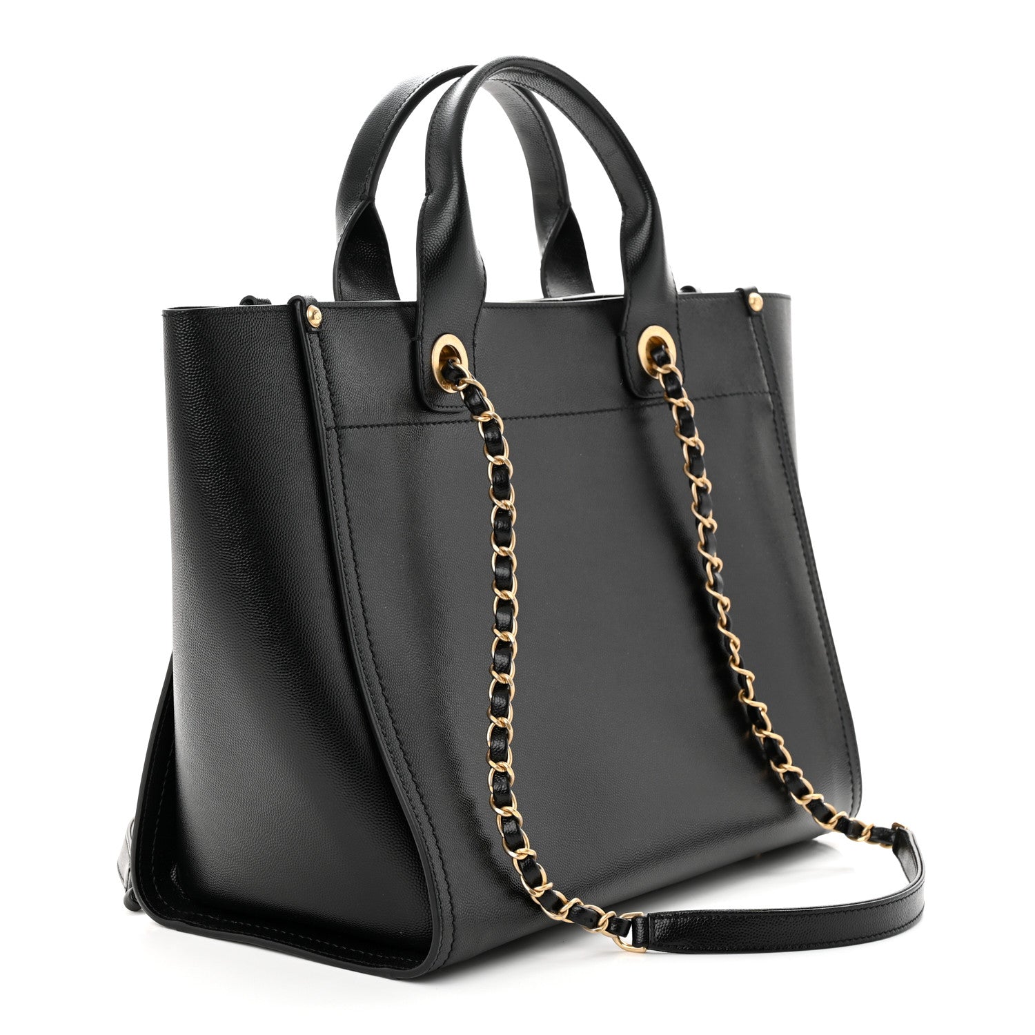 Chanel Caviar Small Studded Deauville Tote Black 3 of 10