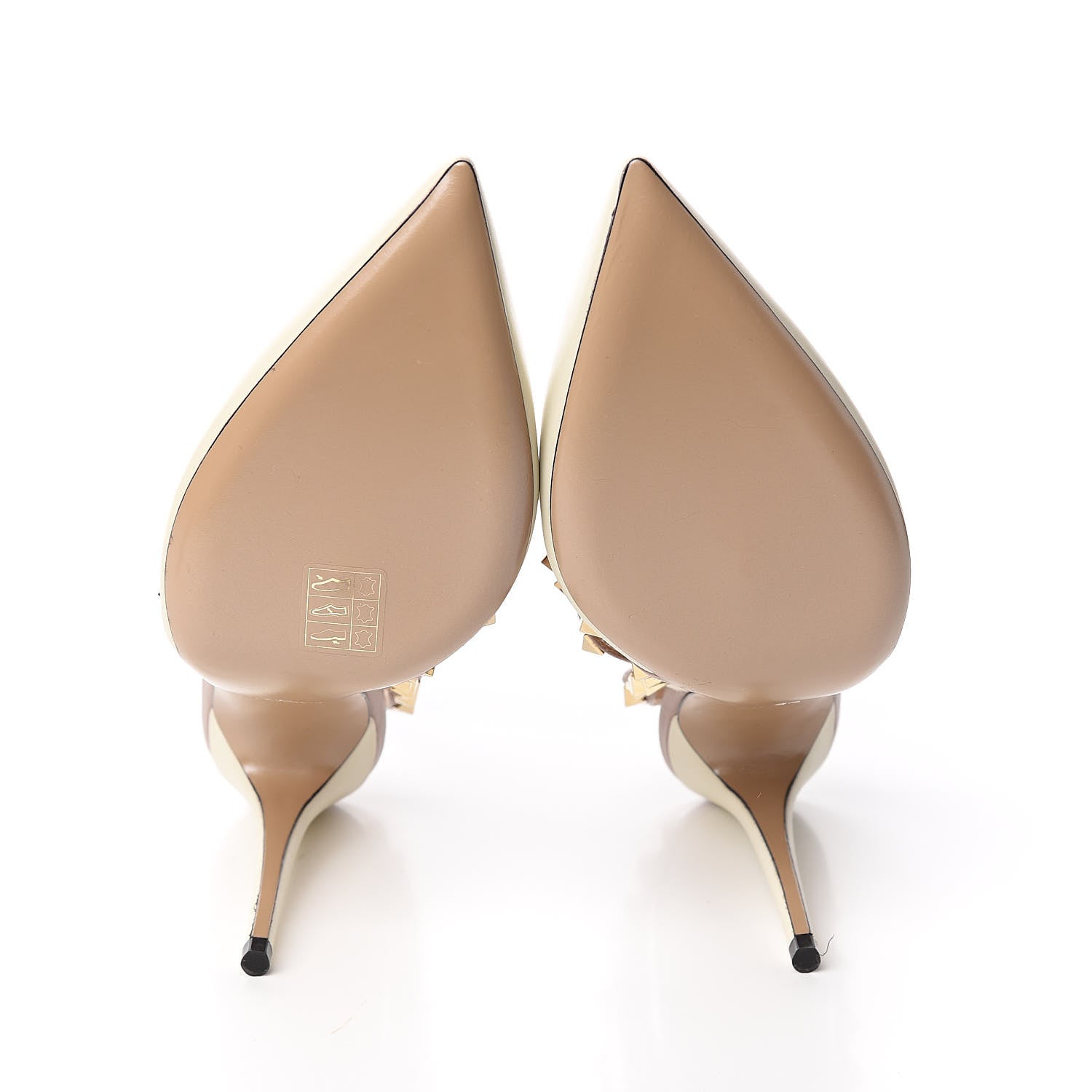 Valentino Garavani Patent Rockstud Ankle Strap 100mm Pumps 40 Light Ivory Poudre 5 of 8