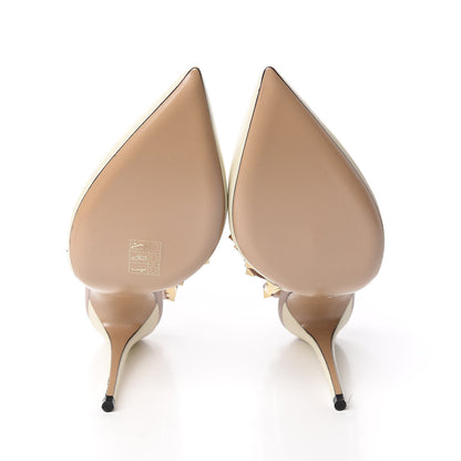 Valentino Garavani Patent Rockstud Ankle Strap 100mm Pumps 40 Light Ivory Poudre 5 of 8