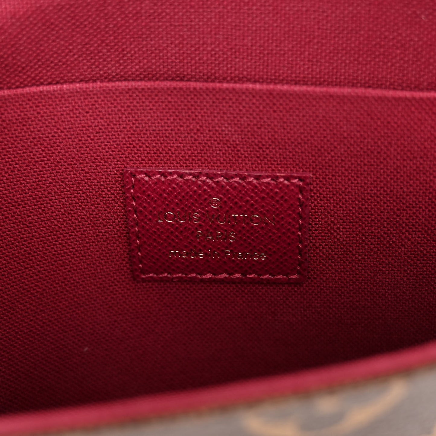 Monogram Pochette Felicie Chain Wallet Fuchsia