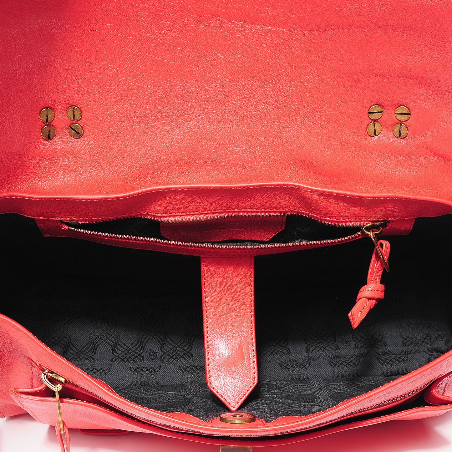 Lambskin Medium PS1 Satchel Deep Coral