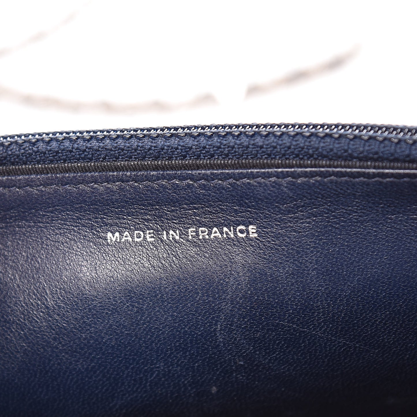 Lambskin Quilted Wallet On Chain WOC Blue