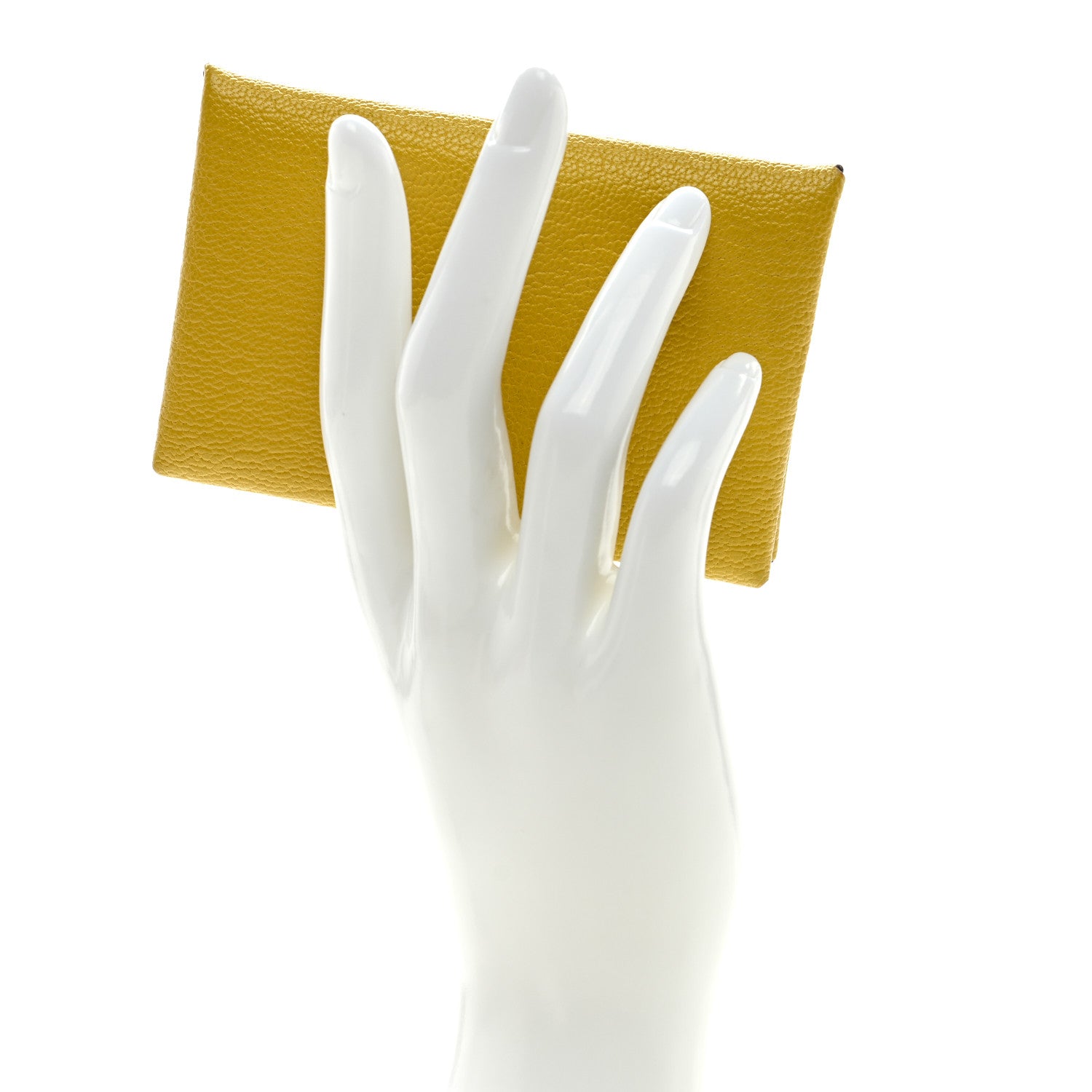 Hermes Chevre Mysore Calvi Card Case Cumin 2 of 7