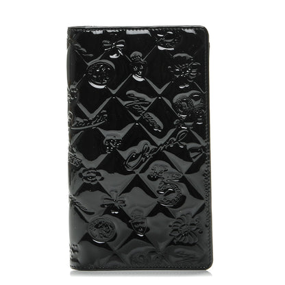 Chanel Patent Calfskin Lucky Symbols Yen Wallet Black 1 of 8