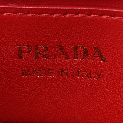 Prada Saffiano Cuir Medium Double Bag Black Fuoco 6 of 19