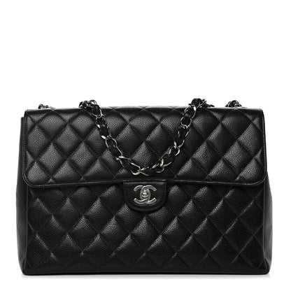Chanel Caviar Quilted Jumbo Single Flap Black 1 of 10